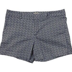 Banana Republic Hampton Shorts Navy Geometric Print Tailored Stretch 10